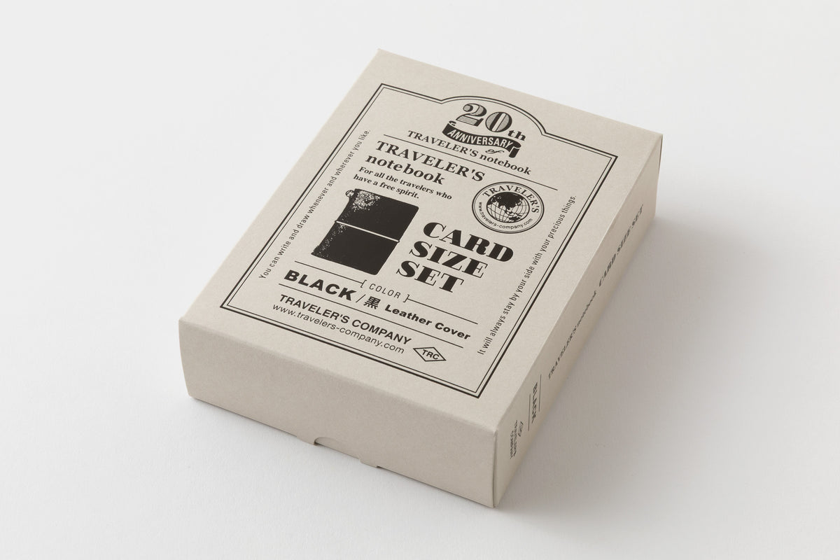 Traveler's Notebook Card Size 20th Anniversary Set - Black