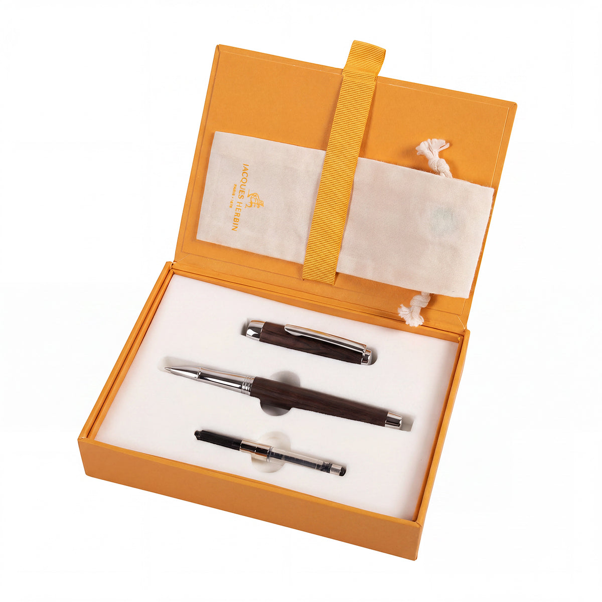 Jacques Herbin Prestige Caravelle Rollerball - Ebony & Palladium