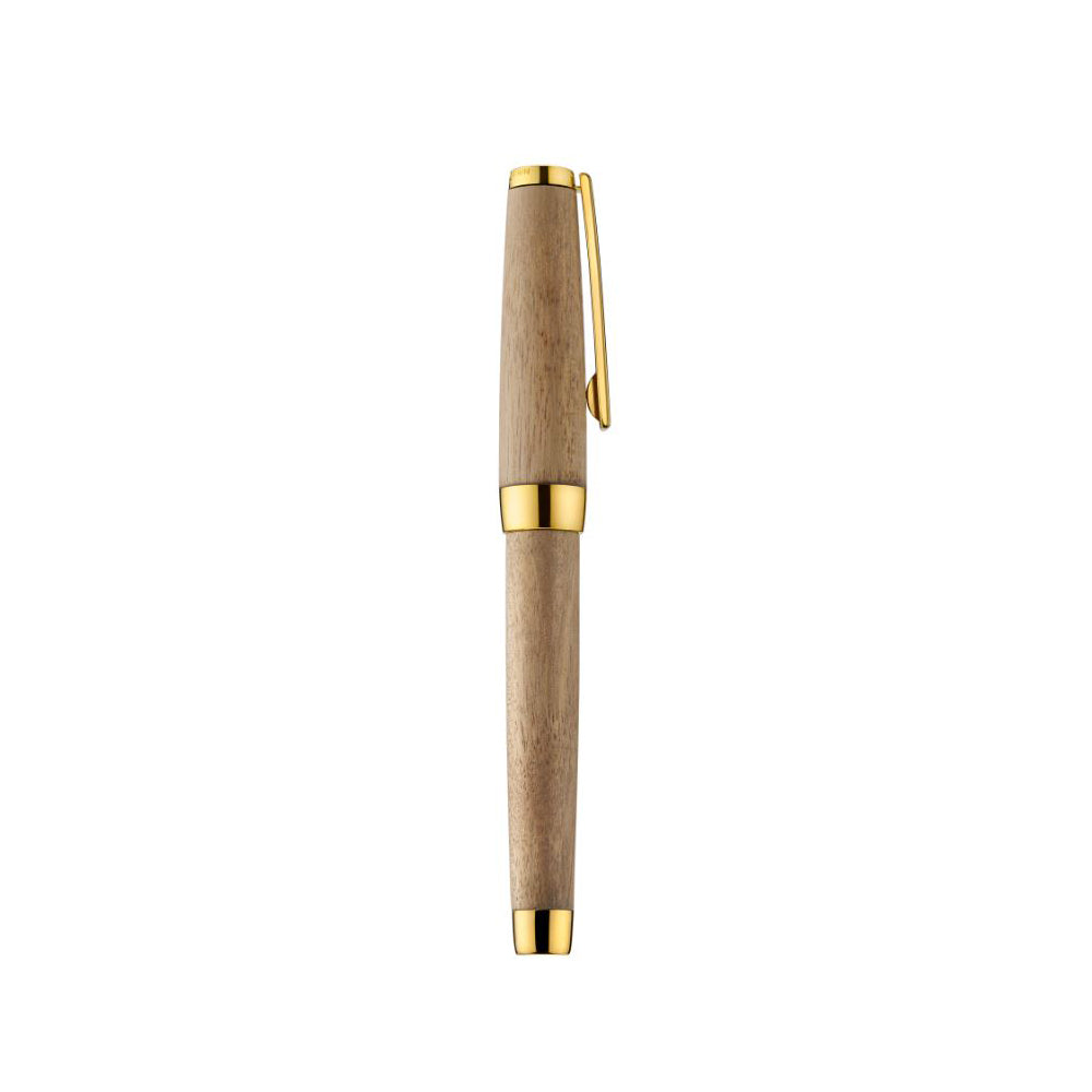 Jacques Herbin Prestige Caravelle Rollerball - Walnut & Gold
