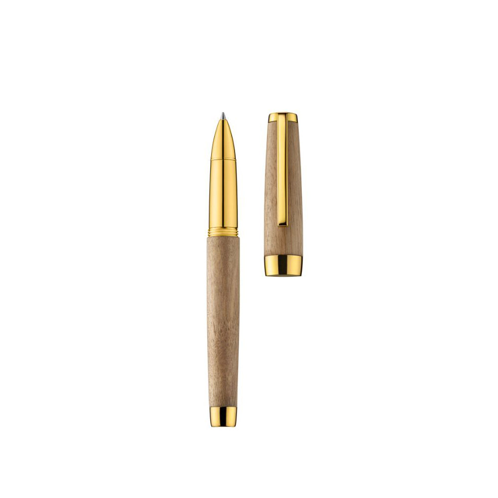 Jacques Herbin Prestige Caravelle Rollerball - Walnut & Gold