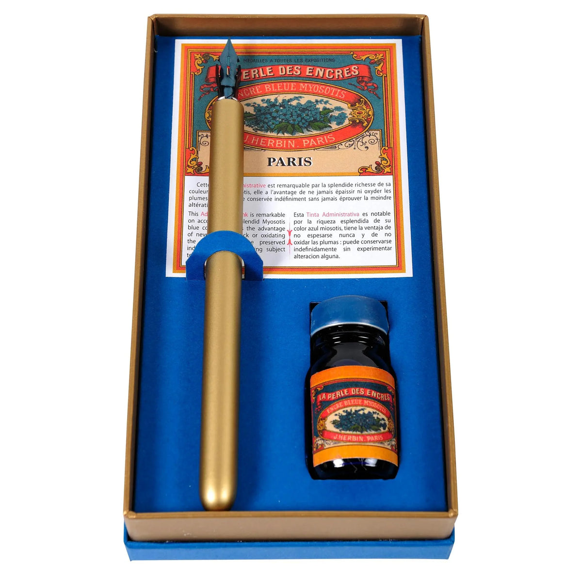 Jacques Herbin Vintage Writing Set Bleu Myosotis