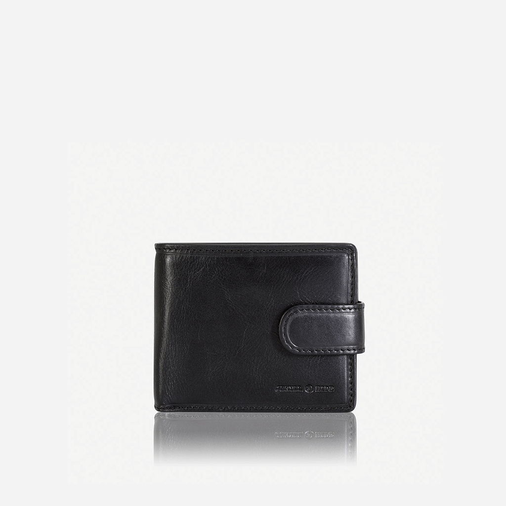 Jekyll and Hide Oxford Billfold Wallet With Coin And ID Window - Black
