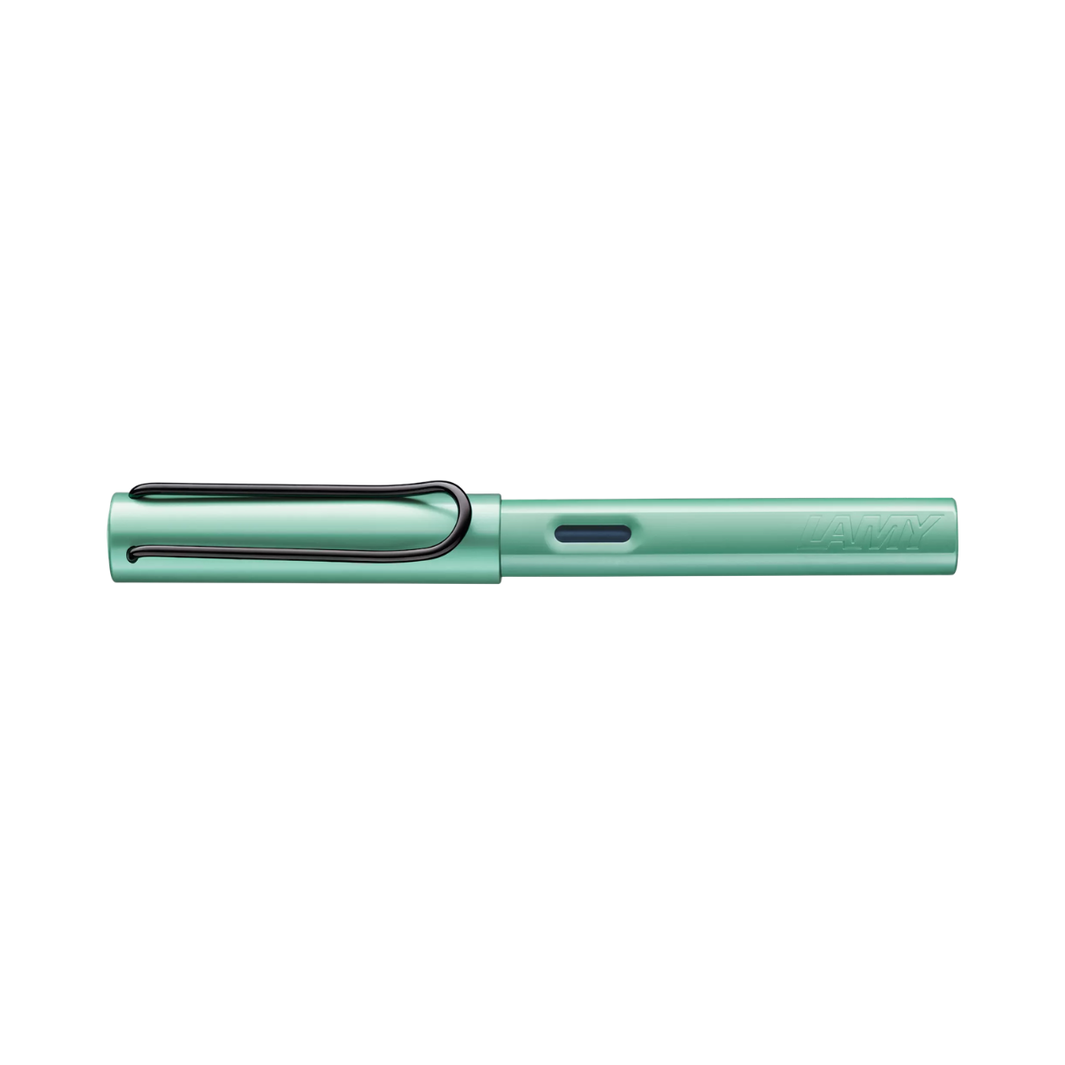 Green pen on a white background