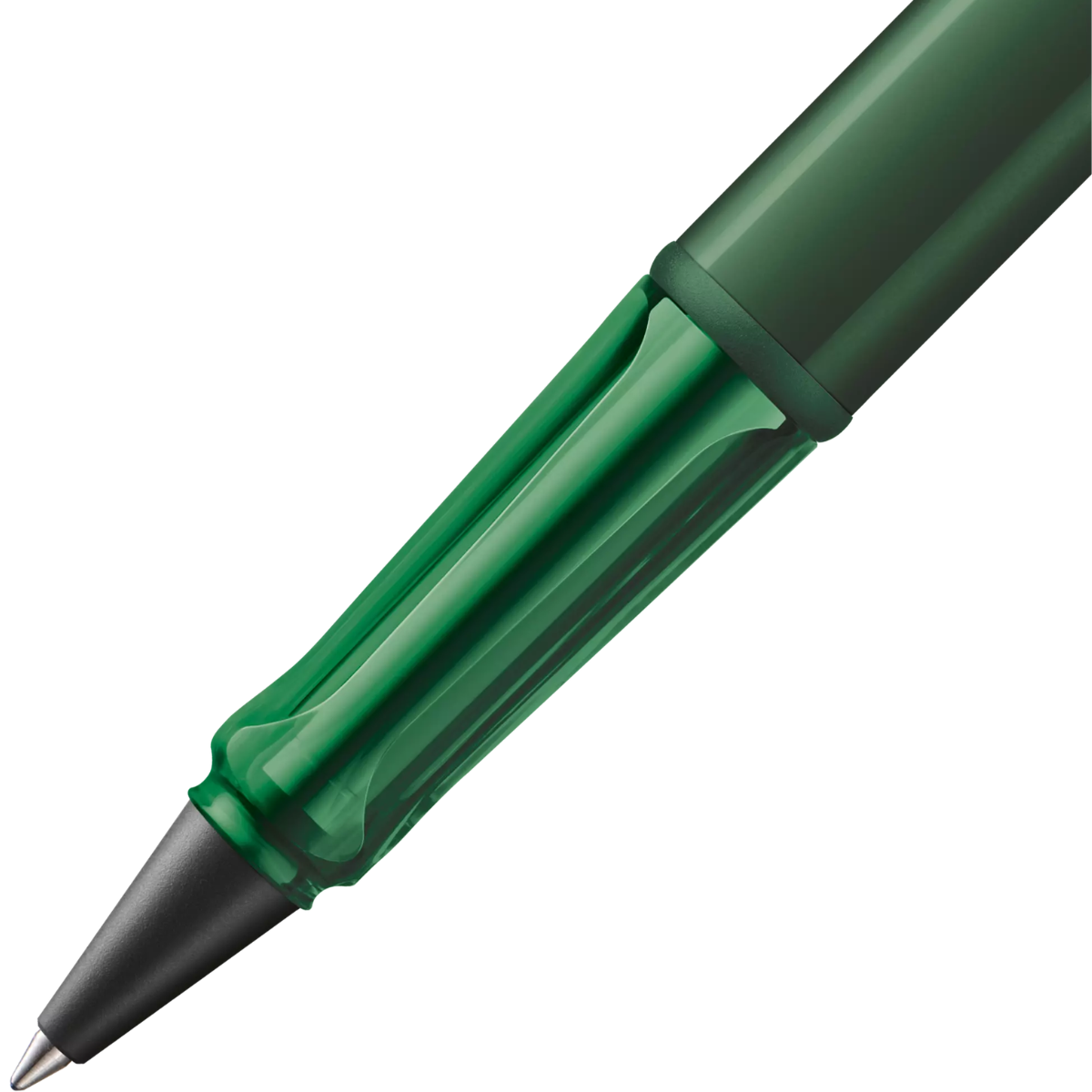 Green pen on a white background