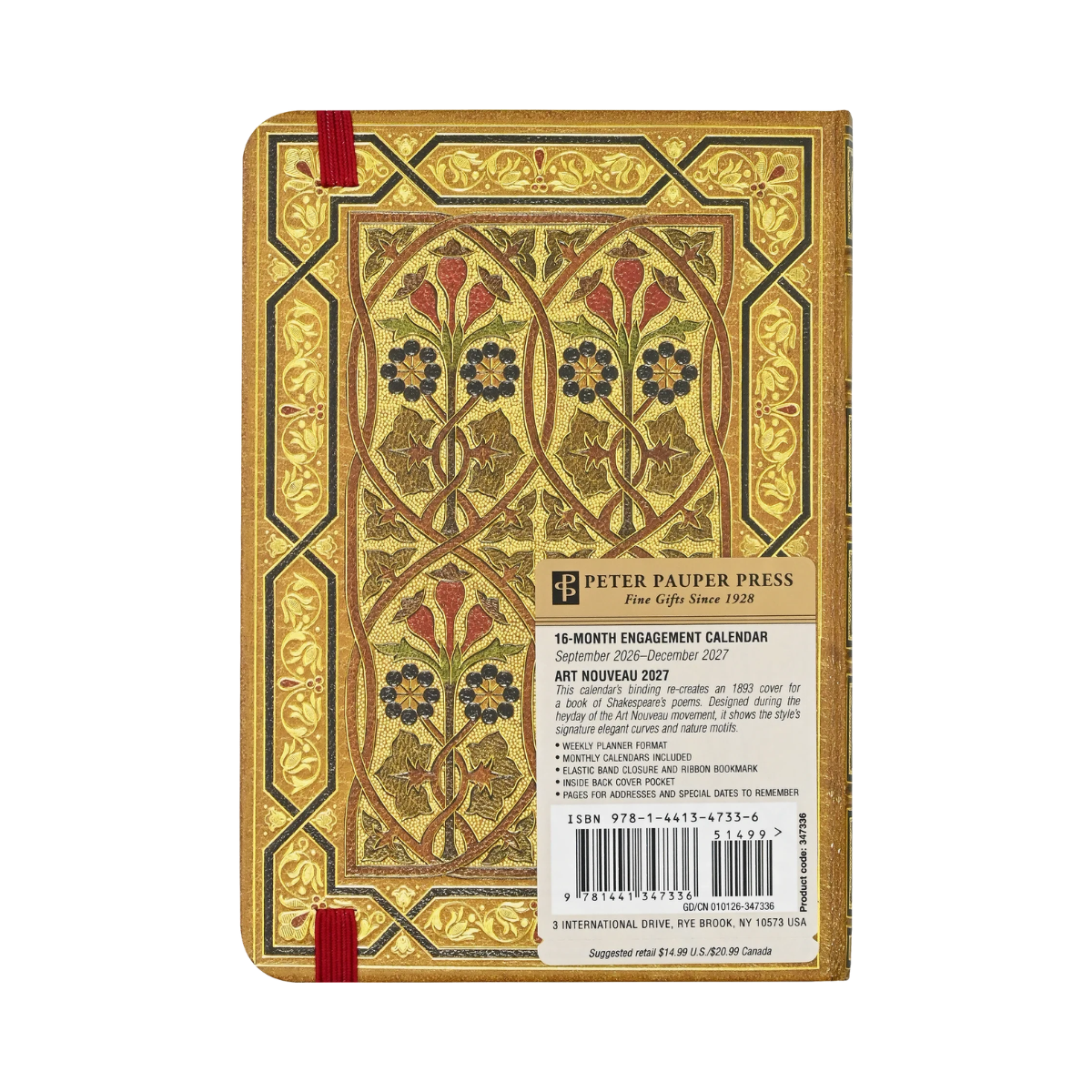Peter Pauper Press 2027 Art Nouveau Weekly Planner