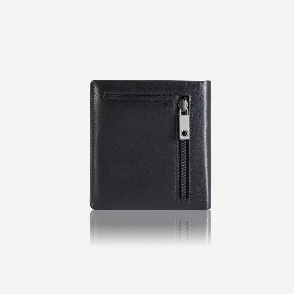 Jekyll and Hide Monaco Slim Billfold Card Holder With Coin - Black