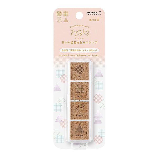 Midori Yuru Log Stamp - Geometric