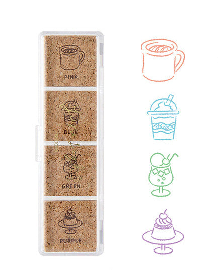 Midori Yuru Log Stamp - Cafe