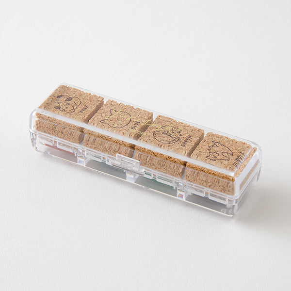 Midori Yuru Log Stamp - Cats