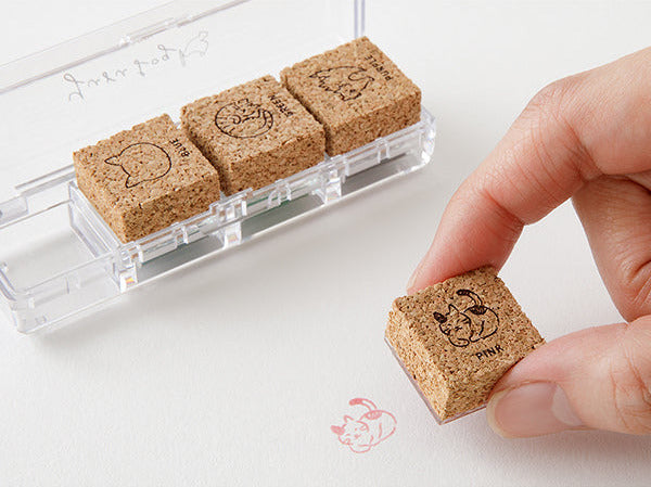Midori Yuru Log Stamp - Cats