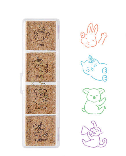 Midori Yuru Log Stamp - Animals