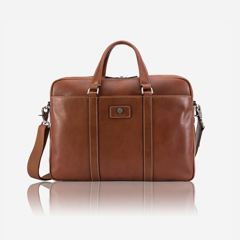 Tan leather laptop case from Jekyll & Hide