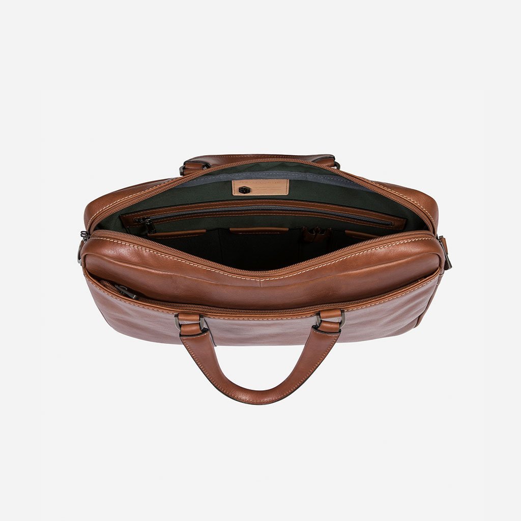 Tan leather laptop case from Jekyll & Hide