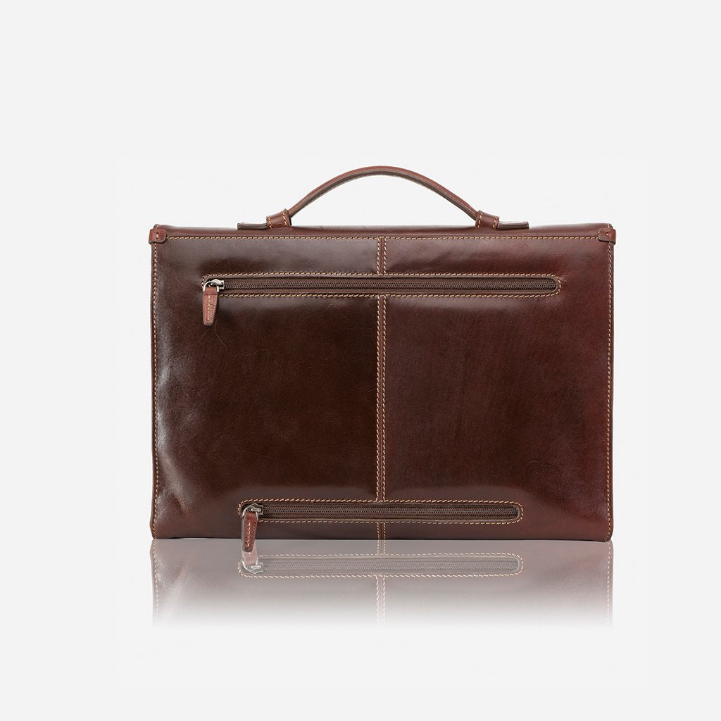 Jekyll and Hide Oxford Extra Slim Business Briefcase - Tobacco