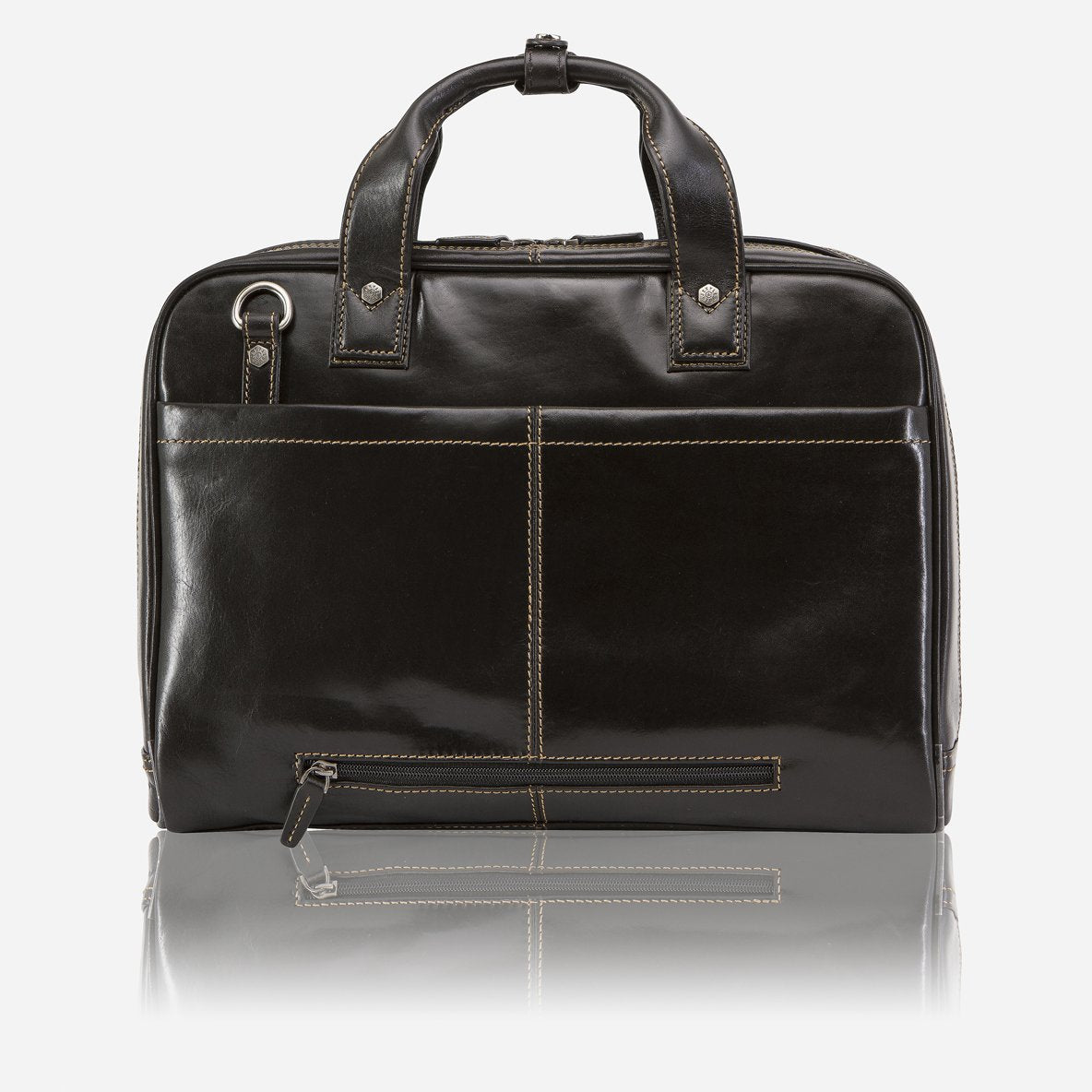 Jekyll and Hide Oxford Large Multi Compartment Briefcase - Black