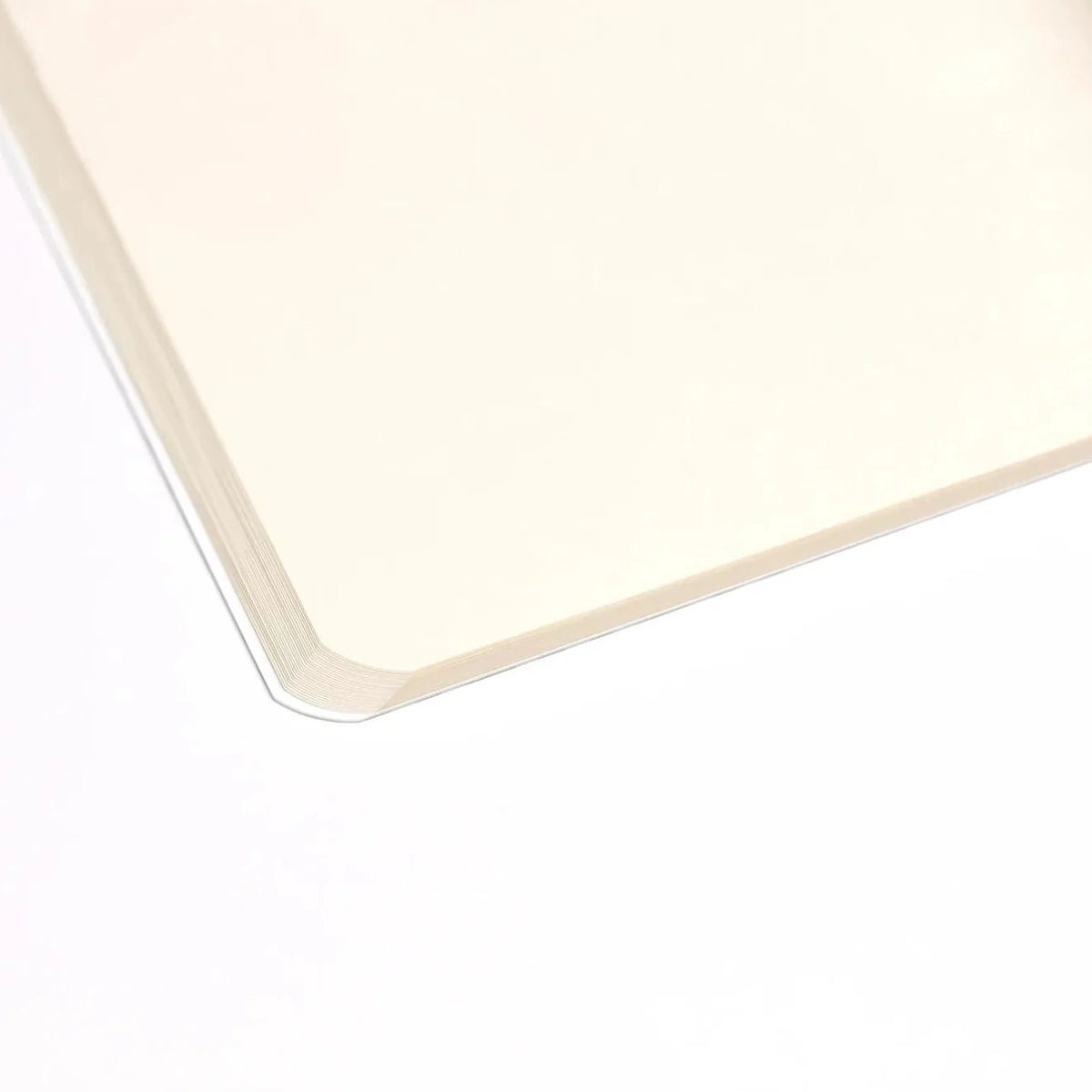 Beige desk mat on a white background