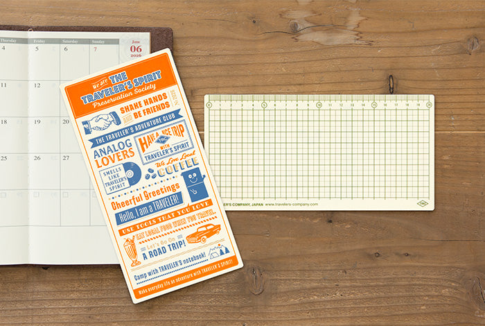 Traveler&#39;s Notebook Regular Size 2026 Backing Sheet - Limited Edition
