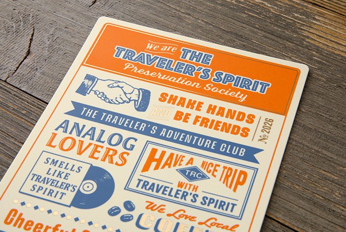 Traveler&#39;s Notebook Regular Size 2026 Backing Sheet - Limited Edition
