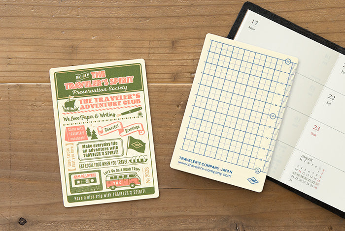 Traveler&#39;s Notebook Passport Size 2026 Backing Sheet - Limited Edition