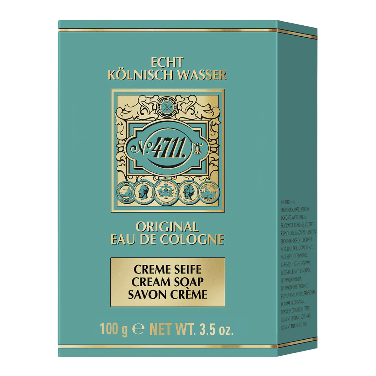 Box of 4711 Cream Soap on a white background