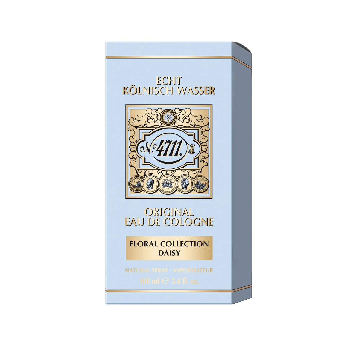 4711 floral collection daisy eau de cologne packaging on a white background