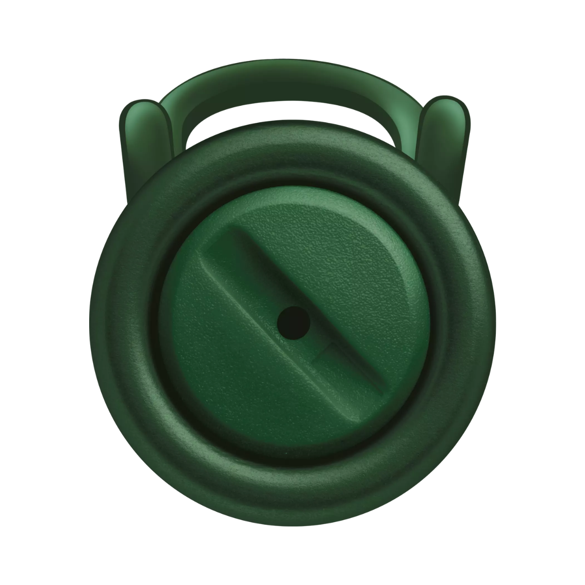Green lid with handles on a white background