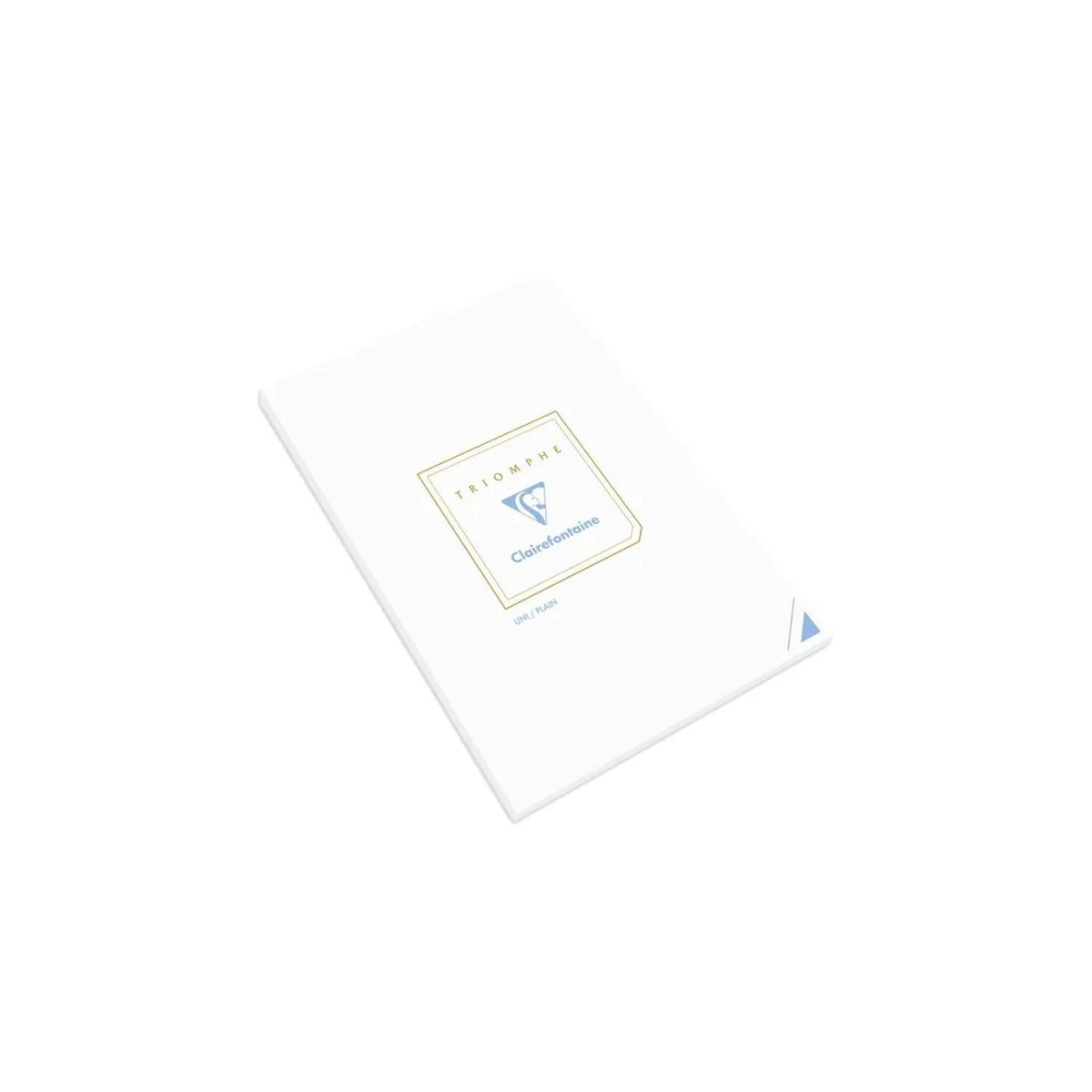 Small white box with a logo on a white background