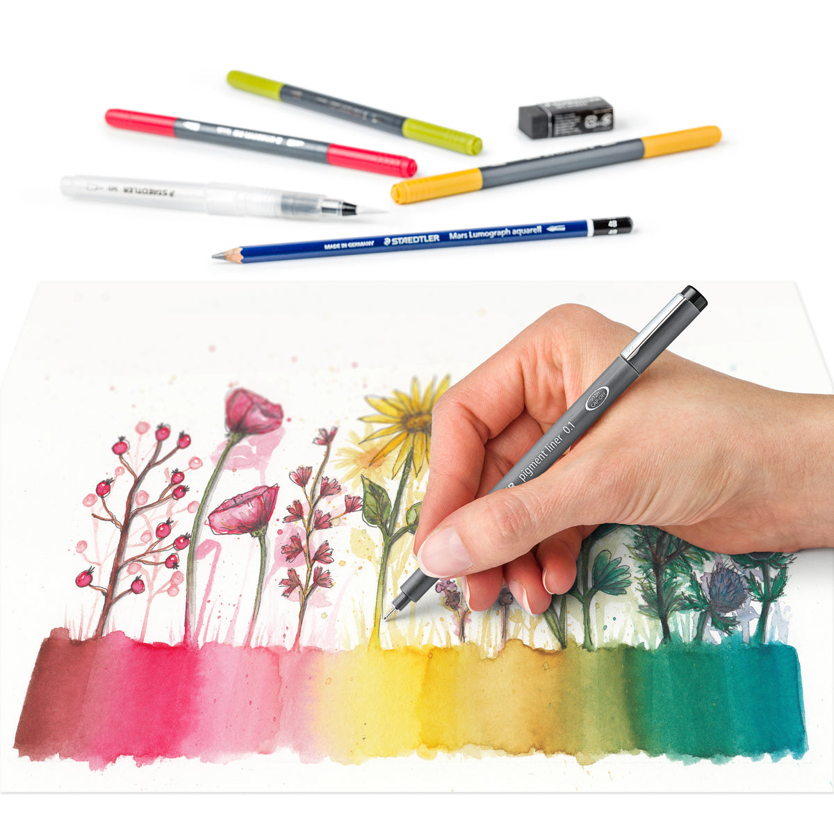 STAEDTLER Mixed Floral Watercolour Set