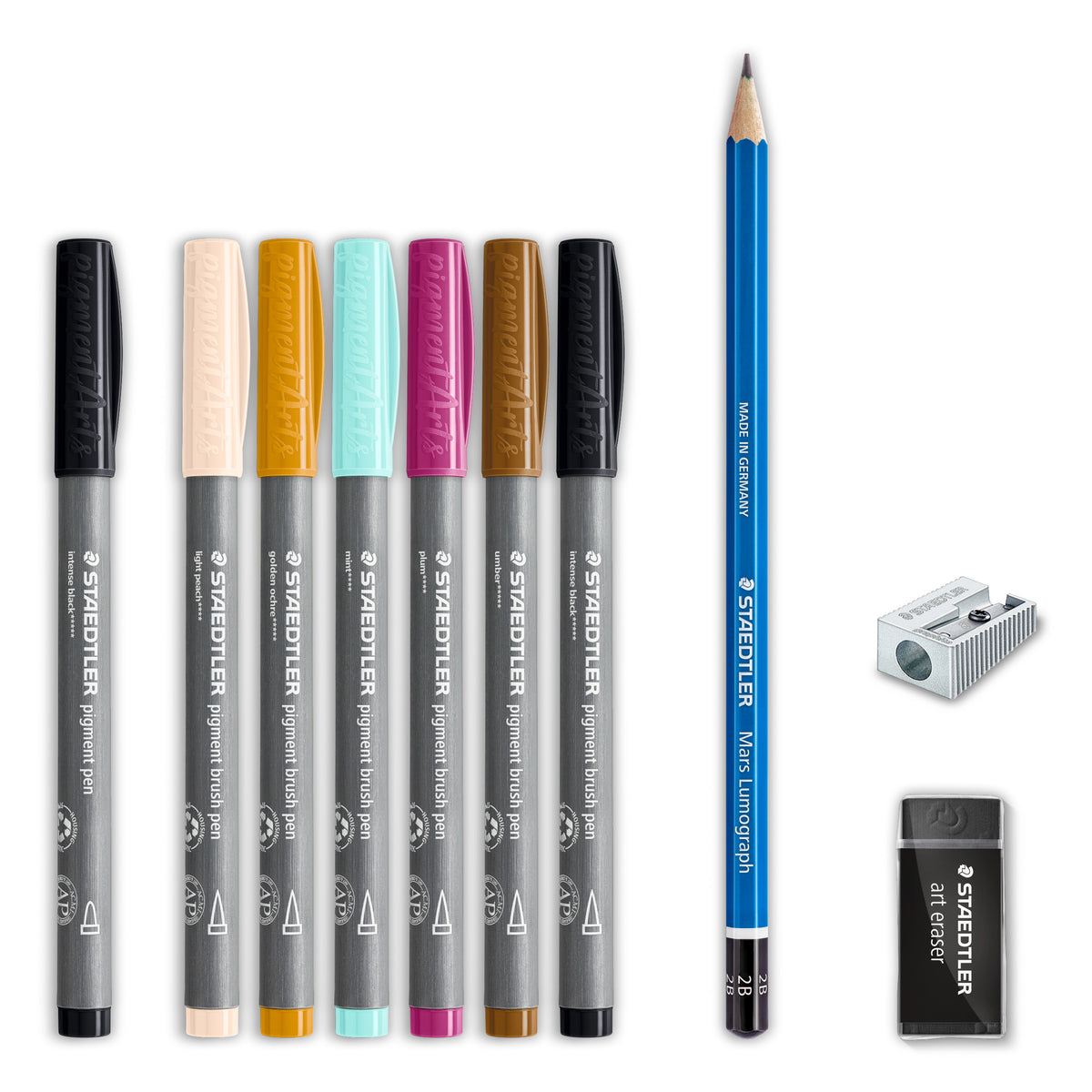 STAEDTLER Pigment Brush Pen 371 Line Art x Botanical Set