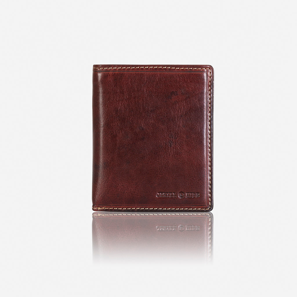 Jekyll and Hide Oxford Large Billfold Wallet With ID Window - Coffee