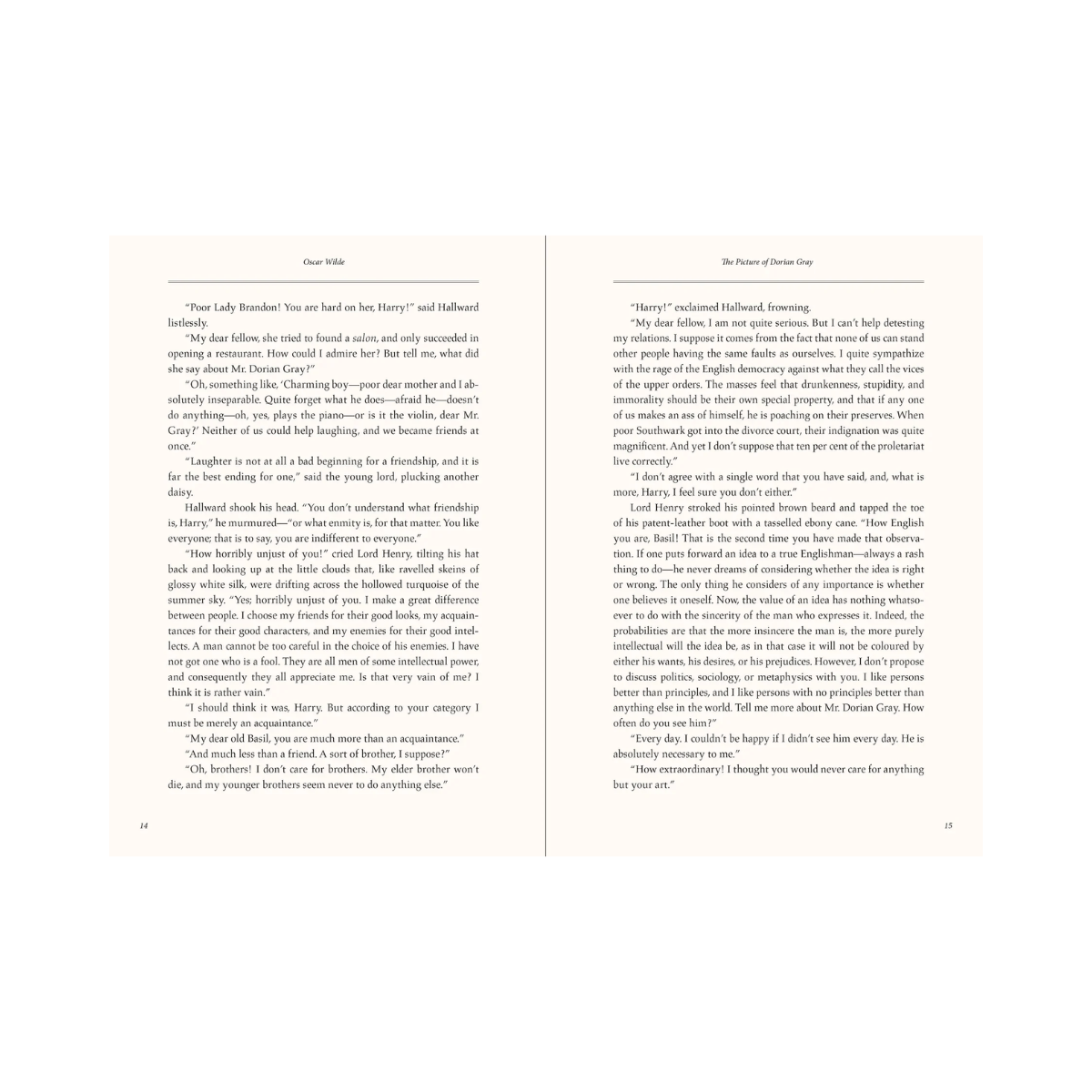 Open book with text on white background