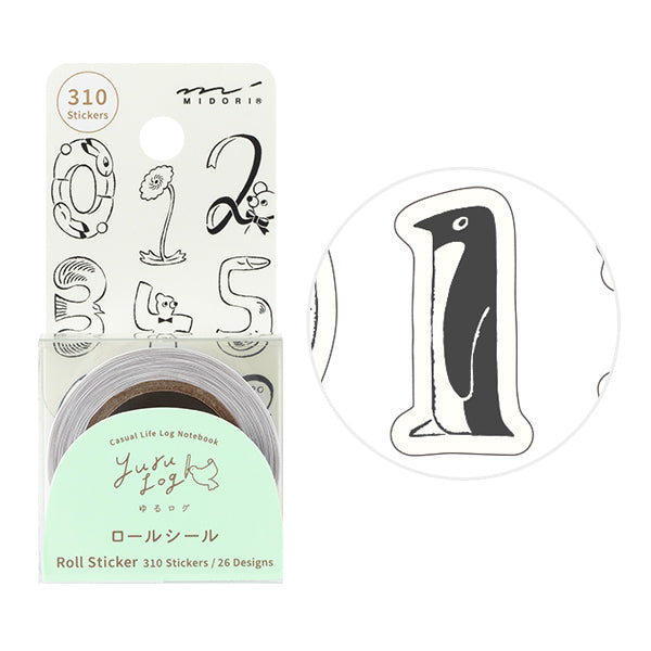 Midori Yuru Log Roll Sticker
