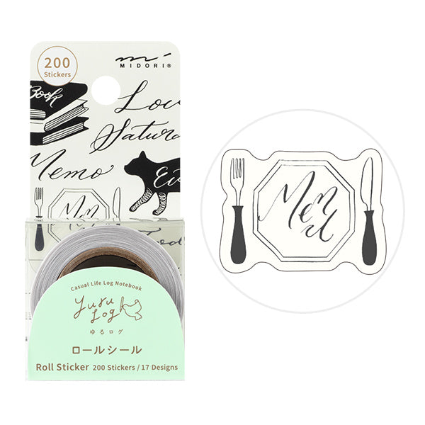 Midori Yuru Log Roll Sticker