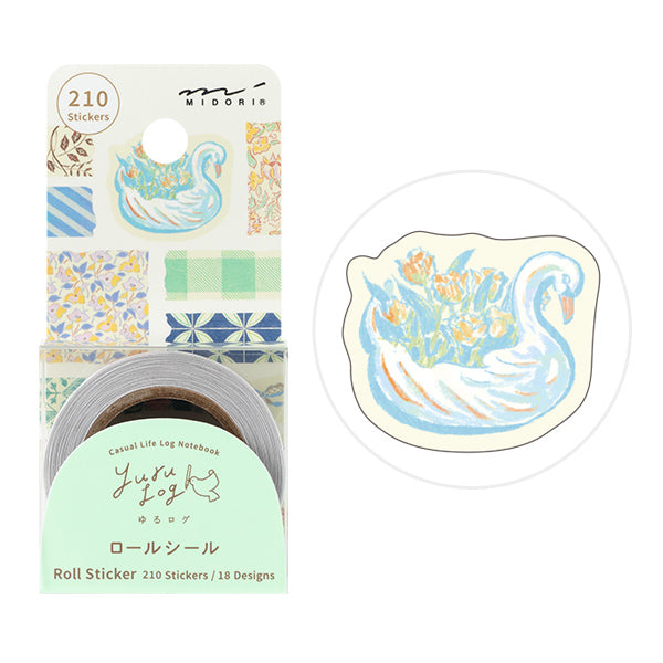 Midori Yuru Log Roll Sticker