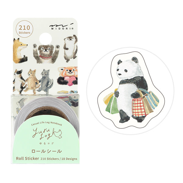 Midori Yuru Log Roll Sticker
