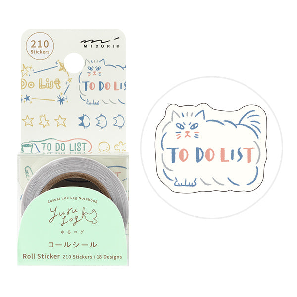 Midori Yuru Log Roll Sticker