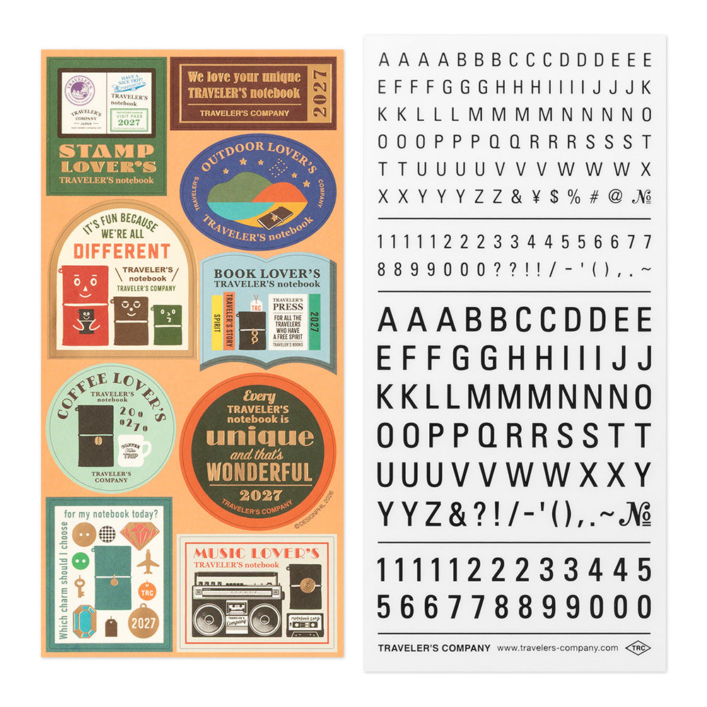 Traveler's Notebook Sticker Set for 2027 Diary - Limited Edition