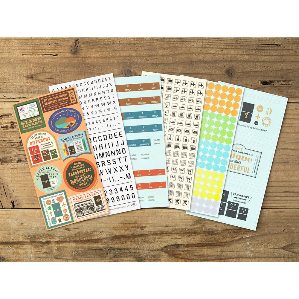 Traveler's Notebook Sticker Set for 2027 Diary - Limited Edition