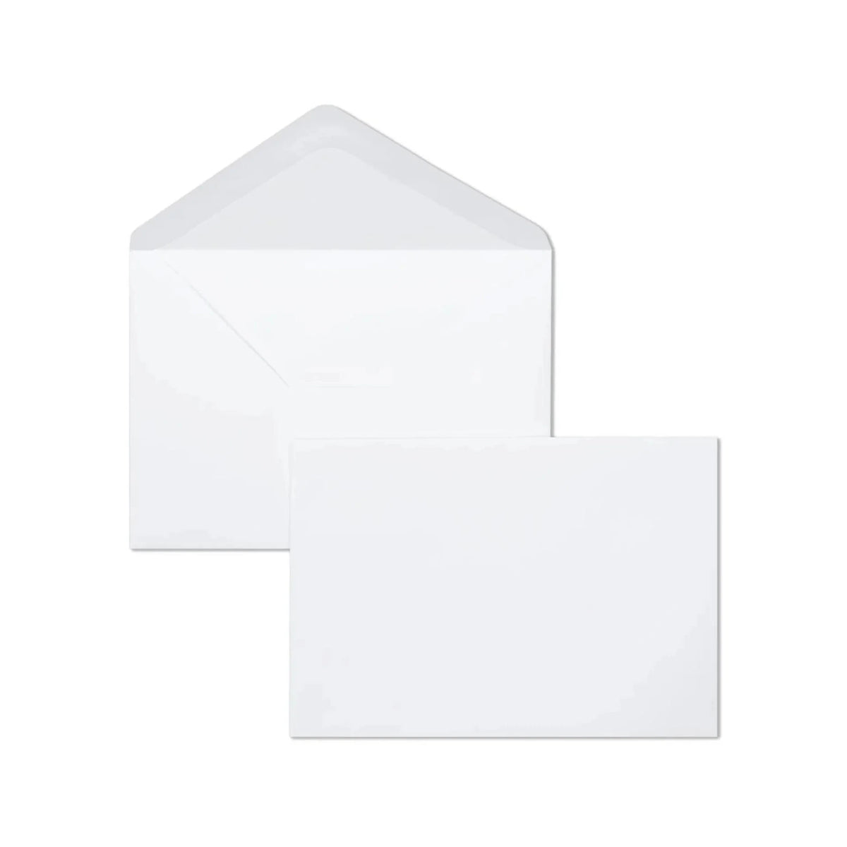 Two white envelopes on a white background