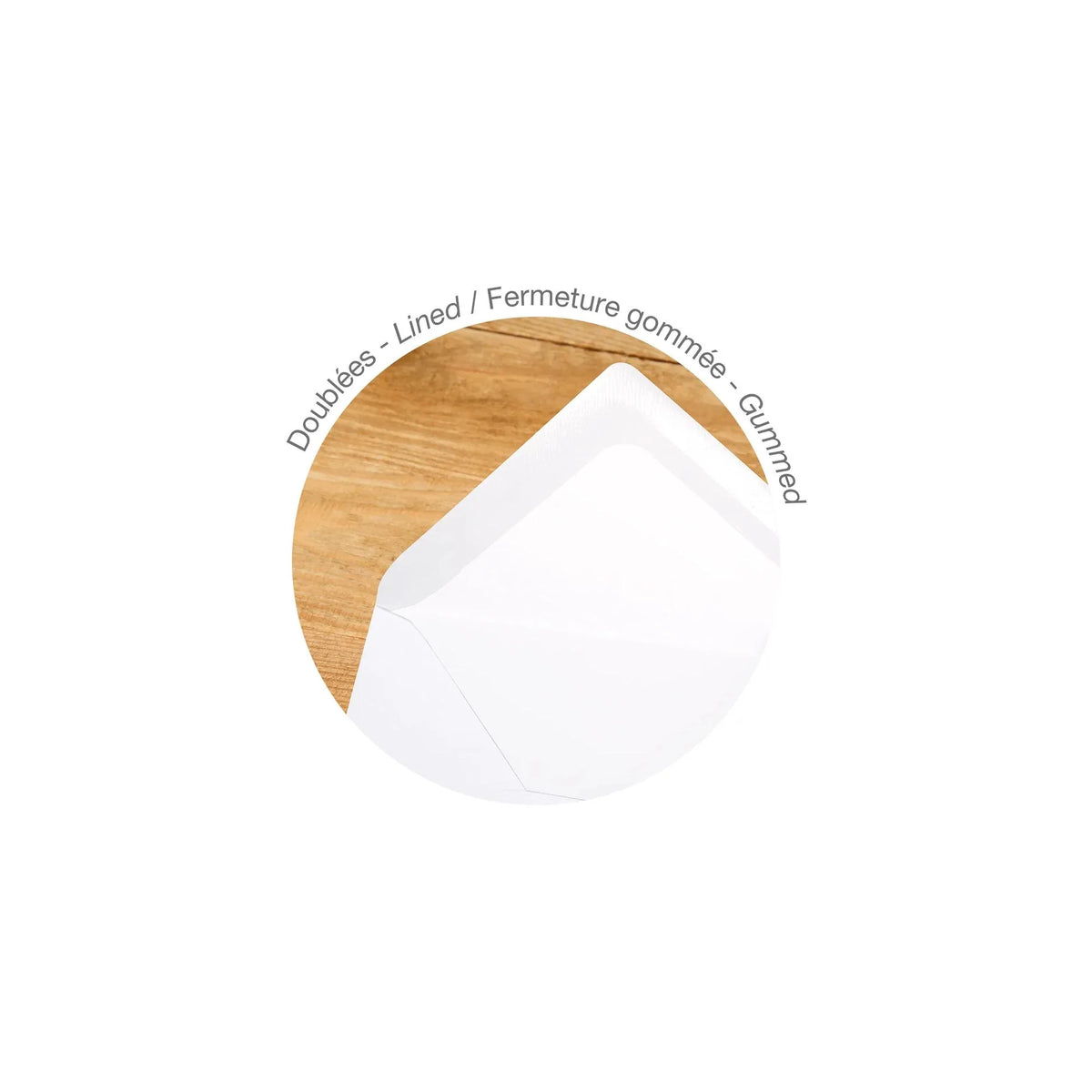 White grommeted paper on a wooden board with text indicating 'Grommed' on a white background.