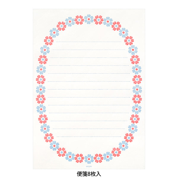Midori Letterpress Letter Set - Flower Frame