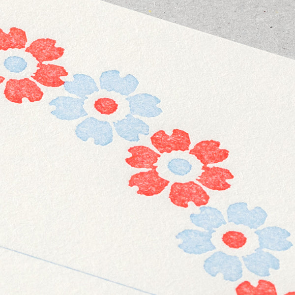 Midori Letterpress Letter Set - Flower Frame