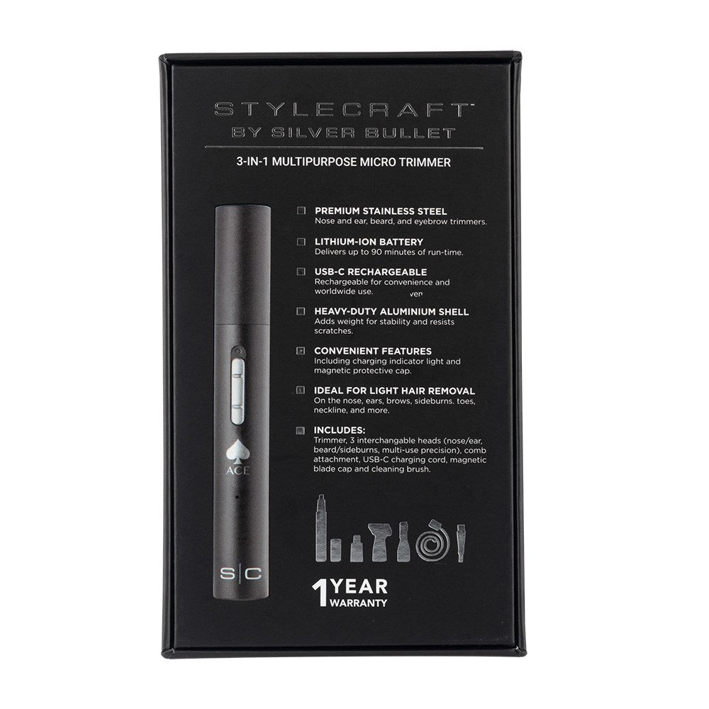 Silver Bullet Ace 3 in 1 Multipurpose Micro Hair Trimmer