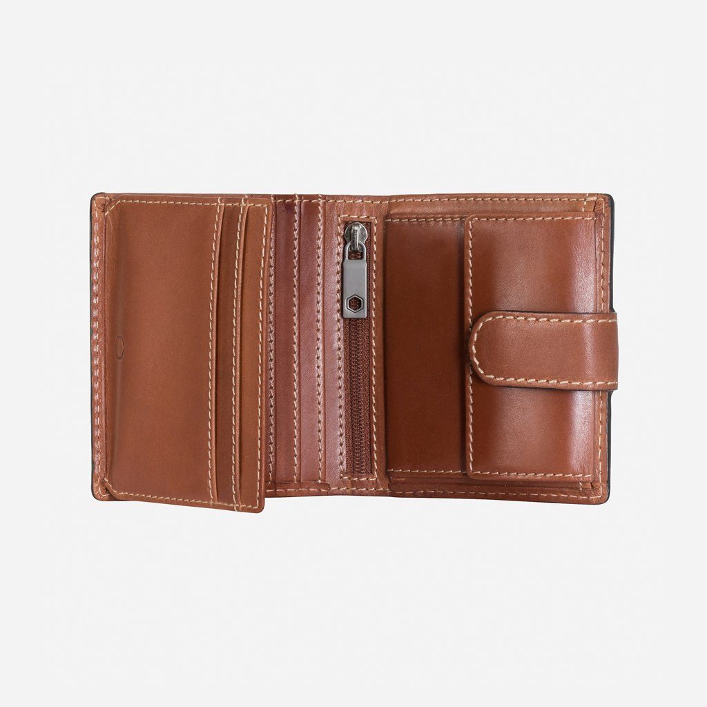 Jekyll and Hide Texas Tri Fold Wallet With Coin And Tab - Clay