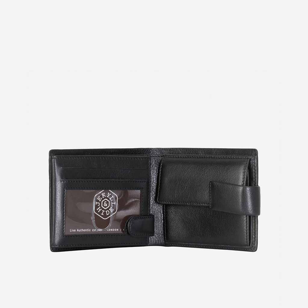 Jekyll and Hide Monaco Trifold Leather Wallet - Black