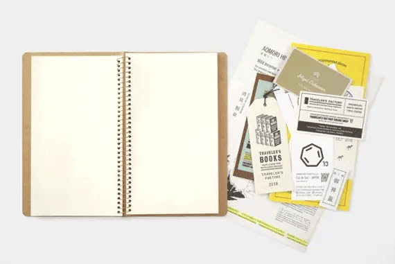 Traveler's Company Notebook Spiral Ring A5 Slim - Paper Pocket