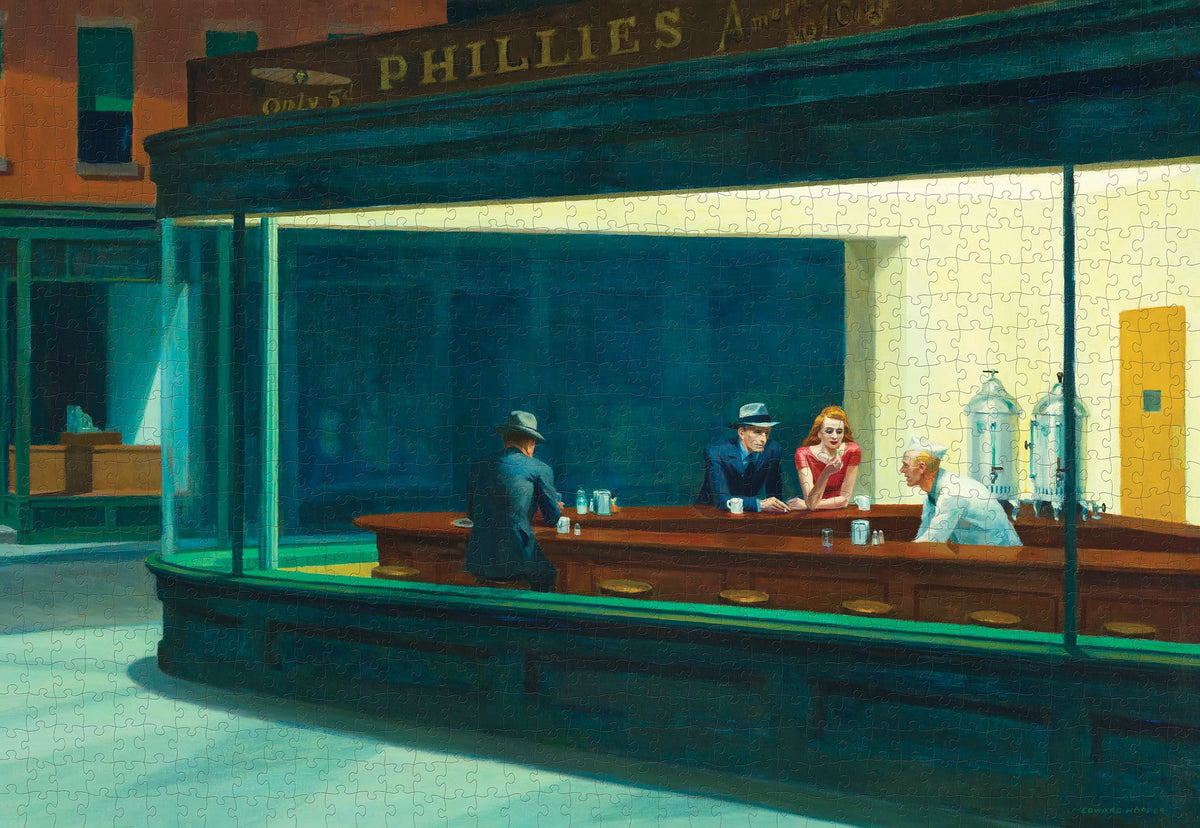 Pomegranate Edward Hopper's "Nighthawks" 1000-Piece Puzzle