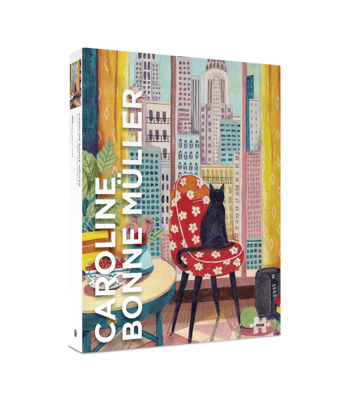 Pomegranate Caroline Bonne Müller "Black Cat in New York Window" 1000-Piece Jigsaw Puzzle