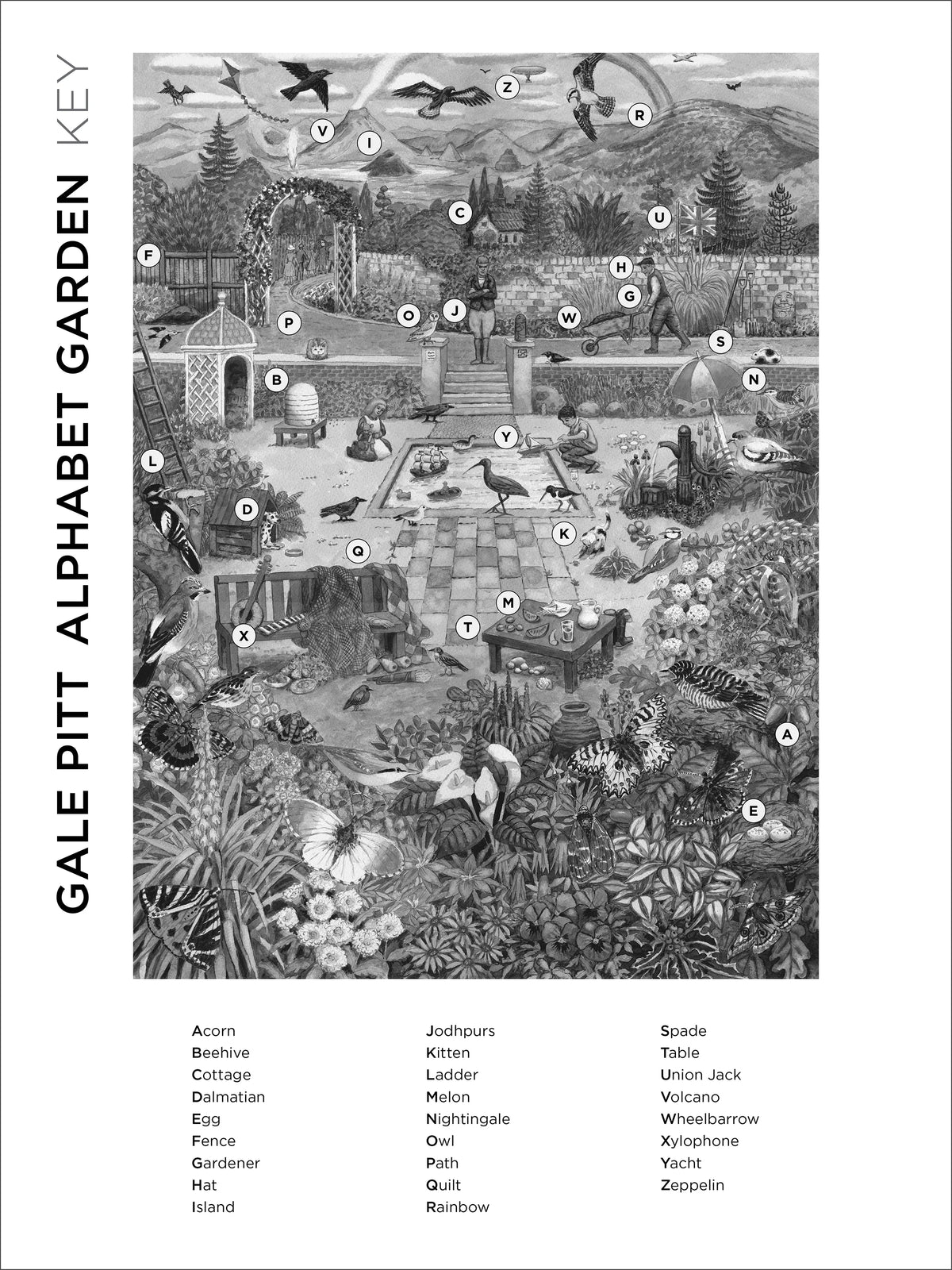 Pomegranate Gale Pitt "Alphabet Garden" 1000-Piece Jigsaw Puzzle