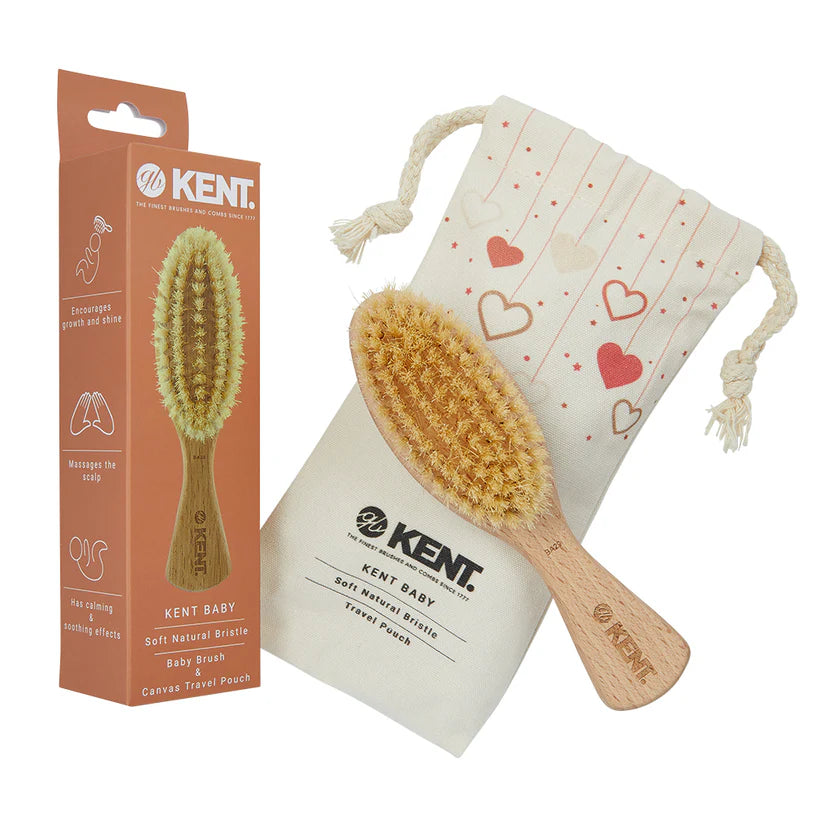 Kent Fishtail Baby Brush in Canvas Bag - BA29